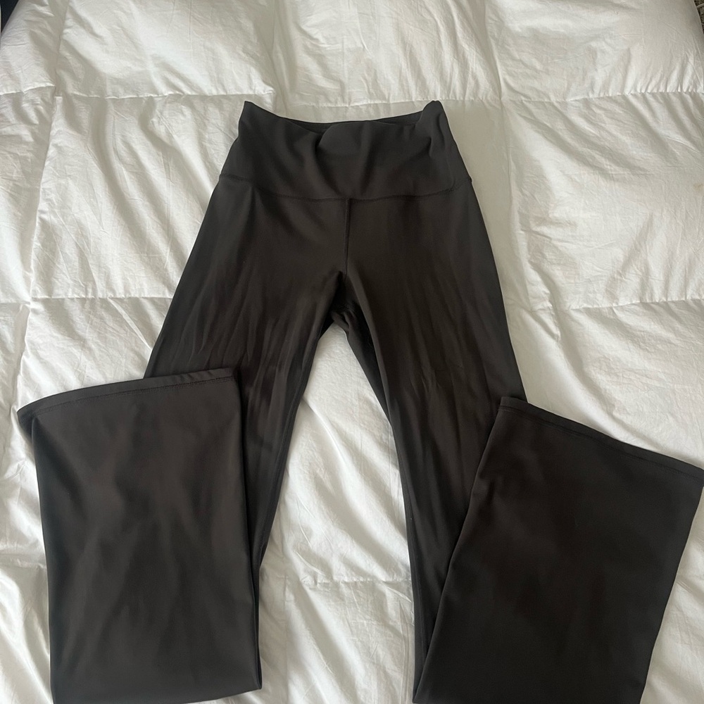 Prana Charcoal High-Waisted Flare Leggings